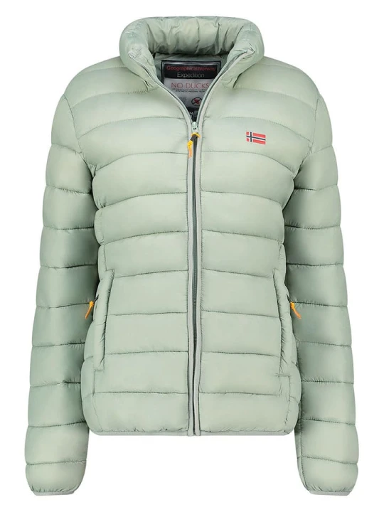 Zdjęcie produktu Geographical Norway Kurtka pikowana "Atikolor" w kolorze jasnozielonym rozmiar: XXL