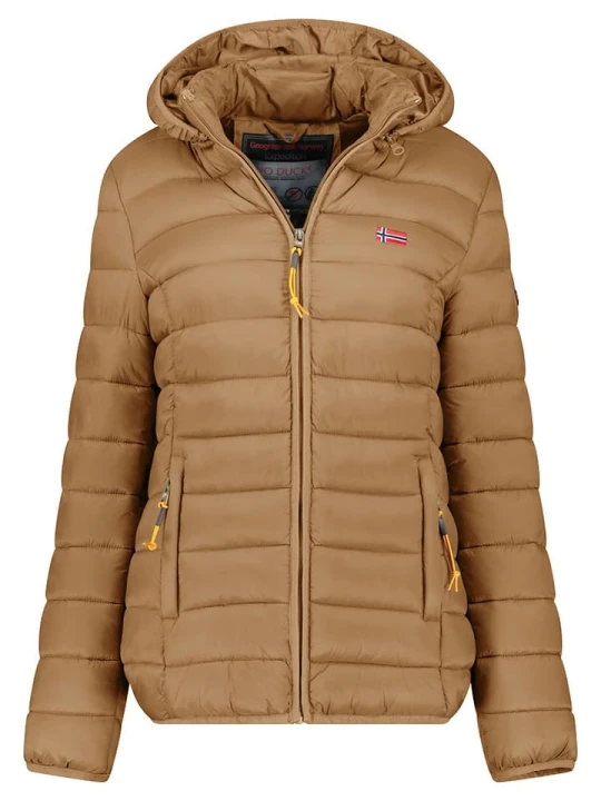 Zdjęcie produktu Geographical Norway Kurtka pikowana "Atikolor" w kolorze szarobrązowym rozmiar: XL