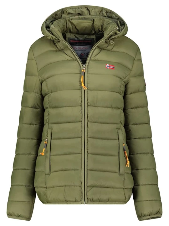 Zdjęcie produktu Geographical Norway Kurtka pikowana "Atikolor" w kolorze zielonym rozmiar: XXL