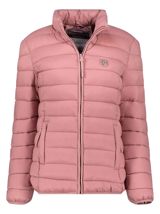 Zdjęcie produktu Geographical Norway Kurtka pikowana "Atikotal" w kolorze szaroróżowym rozmiar: L