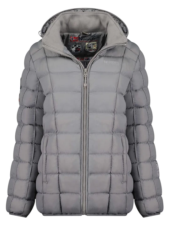 Zdjęcie produktu Geographical Norway Kurtka pikowana "Babette" w kolorze szarym rozmiar: M
