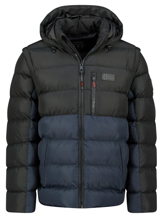 Zdjęcie produktu Geographical Norway Kurtka pikowana "Badamo" w kolorze granatowo-czarnym rozmiar: XXL