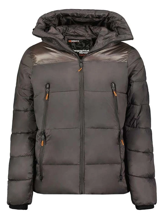 Zdjęcie produktu Geographical Norway Kurtka pikowana "Bayou" w kolorze antracytowym rozmiar: 140