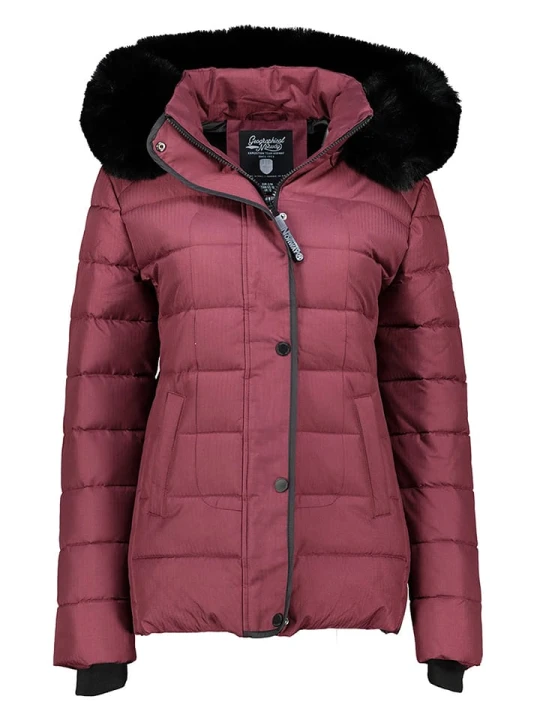 Zdjęcie produktu Geographical Norway Kurtka pikowana "Demoiselle" w kolorze bordowym rozmiar: M