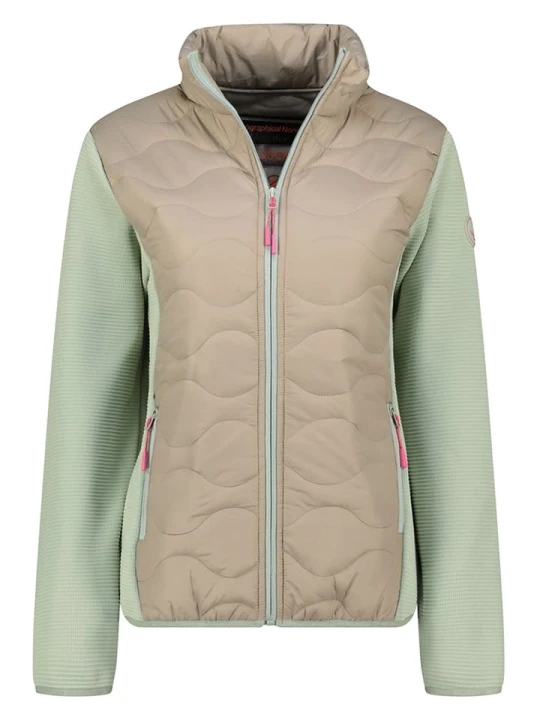 Zdjęcie produktu Geographical Norway Kurtka polarowa "Tahiti" w kolorze beżowo-miętowym rozmiar: XL