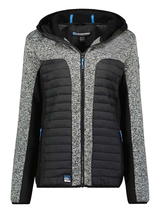 Zdjęcie produktu Geographical Norway Kurtka polarowa "Taquese" w kolorze czarno-szarym rozmiar: 128