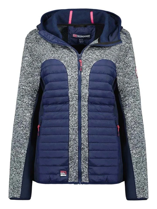 Zdjęcie produktu Geographical Norway Kurtka polarowa "Taquese" w kolorze szaro-granatowym rozmiar: 128