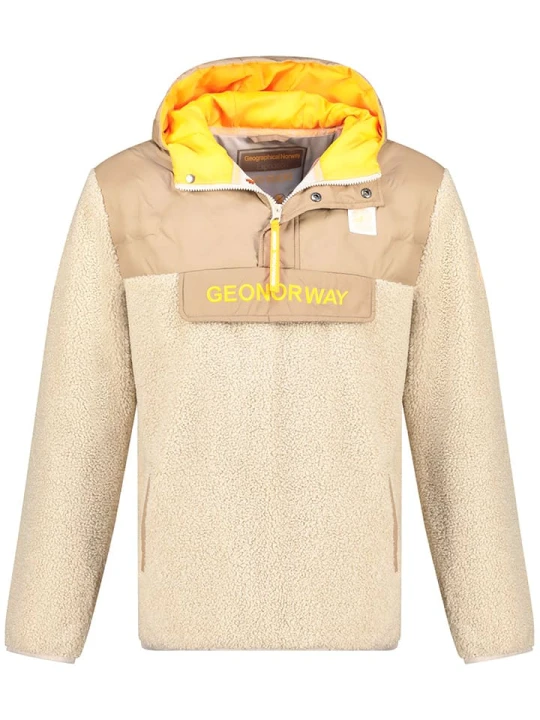 Zdjęcie produktu Geographical Norway Kurtka polarowa "Teclass" w kolorze beżowym rozmiar: XXL