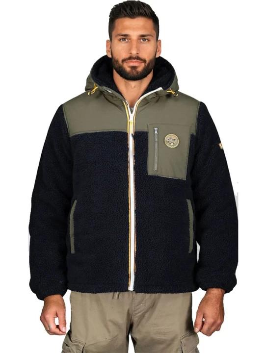 Zdjęcie produktu Geographical Norway Kurtka polarowa "Terpa" w kolorze granatowym rozmiar: M
