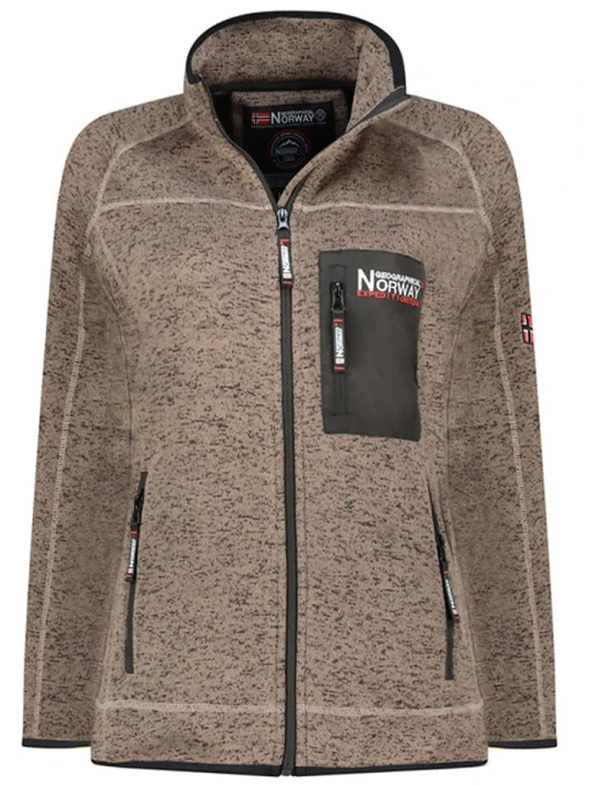 Zdjęcie produktu Geographical Norway Kurtka polarowa "Title" w kolorze beżowym rozmiar: L