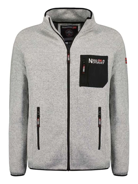 Zdjęcie produktu Geographical Norway Kurtka polarowa "Title" w kolorze jasnoszarym rozmiar: S