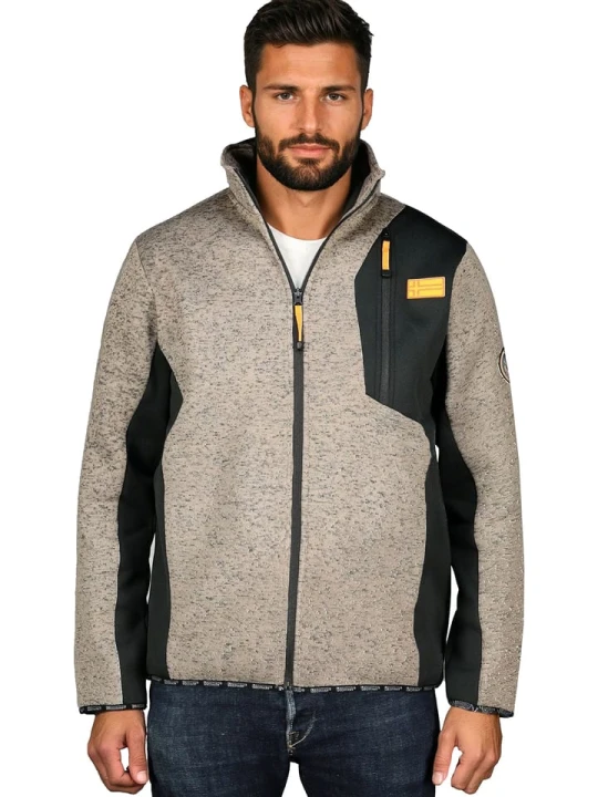 Zdjęcie produktu Geographical Norway Kurtka polarowa "Toche" w kolorze beżowym rozmiar: L