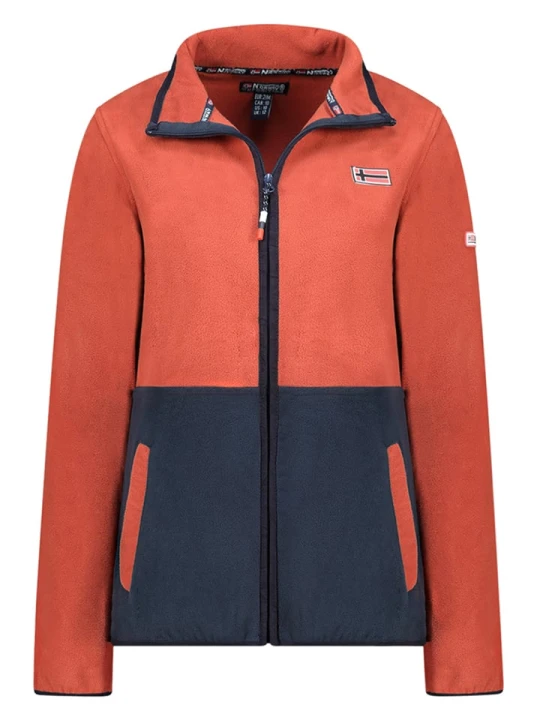 Zdjęcie produktu Geographical Norway Kurtka polarowa "Touki" w kolorze granatowo-pomarańczowym rozmiar: M