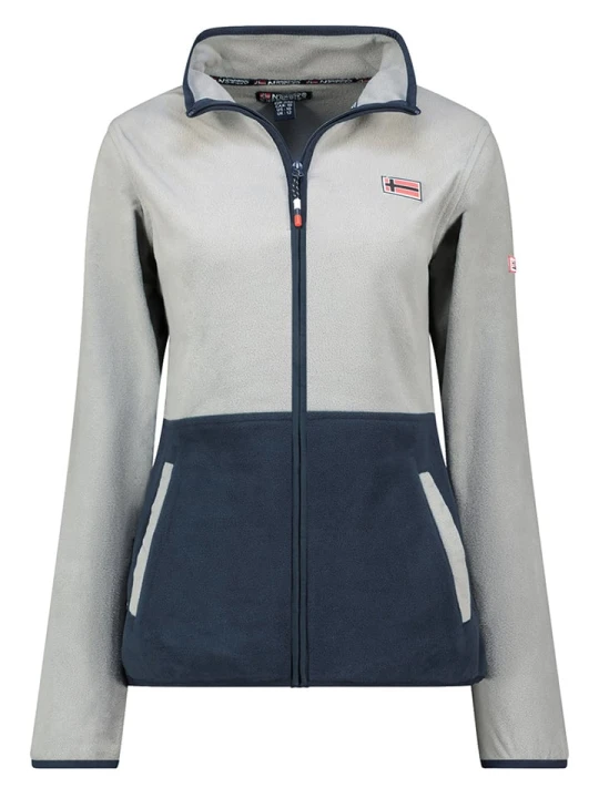 Zdjęcie produktu Geographical Norway Kurtka polarowa "Touki" w kolorze granatowo-szarym rozmiar: L