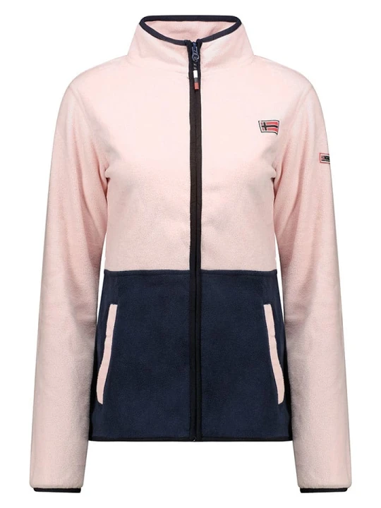 Zdjęcie produktu Geographical Norway Kurtka polarowa "Touki" w kolorze jasnoróżowo-granatowym rozmiar: XL