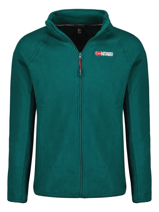 Zdjęcie produktu Geographical Norway Kurtka polarowa "Tug" w kolorze ciemnozielonym rozmiar: XXL