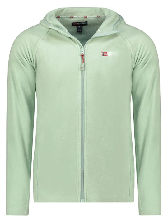 Zdjęcie produktu Geographical Norway Kurtka polarowa "Tugood" w kolorze zielonym rozmiar: 176