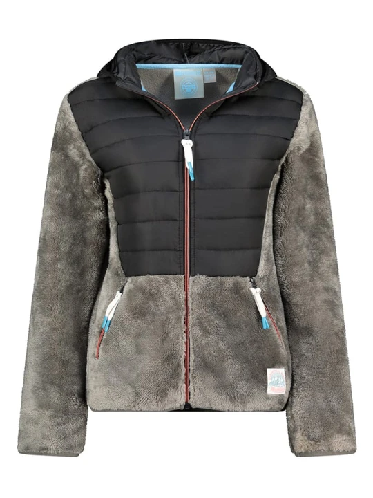 Zdjęcie produktu Geographical Norway Kurtka polarowa "Typologie" w kolorze czarno-szarym rozmiar: XL