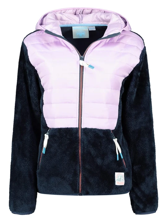 Zdjęcie produktu Geographical Norway Kurtka polarowa "Typologie" w kolorze granatowo-lawendowym rozmiar: XXL