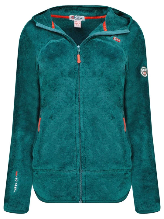 Zdjęcie produktu Geographical Norway Kurtka polarowa "Upalood" w kolorze ciemnozielonym rozmiar: S