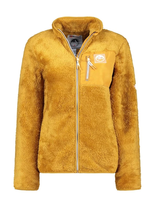 Zdjęcie produktu Geographical Norway Kurtka polarowa "Upecious" w kolorze musztardowym rozmiar: S