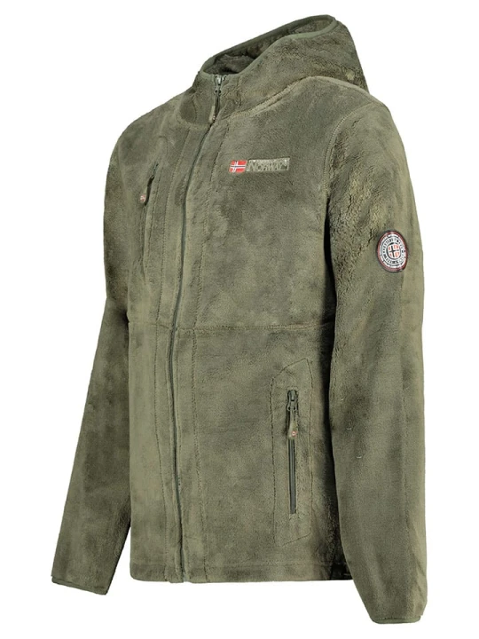Zdjęcie produktu Geographical Norway Kurtka polarowa "Upload" w kolorze khaki rozmiar: 3XL