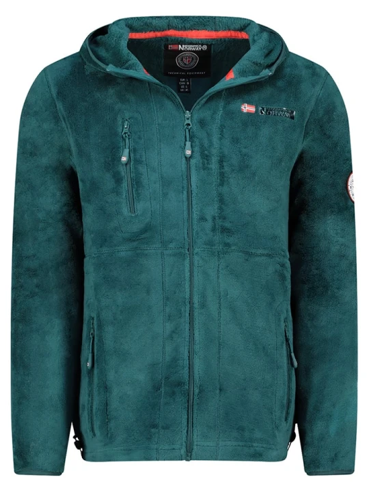 Zdjęcie produktu Geographical Norway Kurtka polarowa "Upload" w kolorze zielonym rozmiar: 128