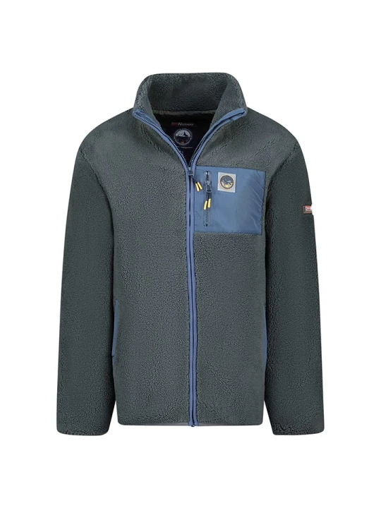 Zdjęcie produktu Geographical Norway Kurtka polarowa "Urock" w kolorze niebiesko-antracytowym rozmiar: 128