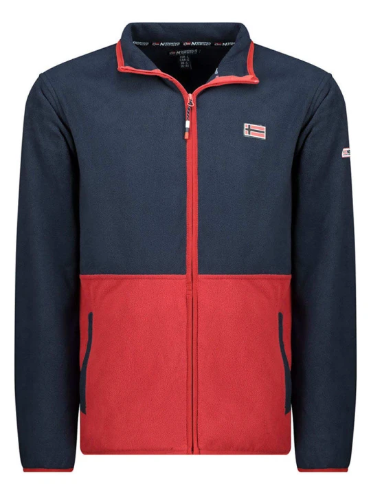 Zdjęcie produktu Geographical Norway Kurtka polarowa w kolorze granatowo-czerwonym rozmiar: XL