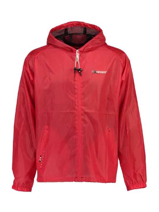 Zdjęcie produktu Geographical Norway Kurtka przeciwwiatrowa "Boat Men" w kolorze czerwonym rozmiar: L