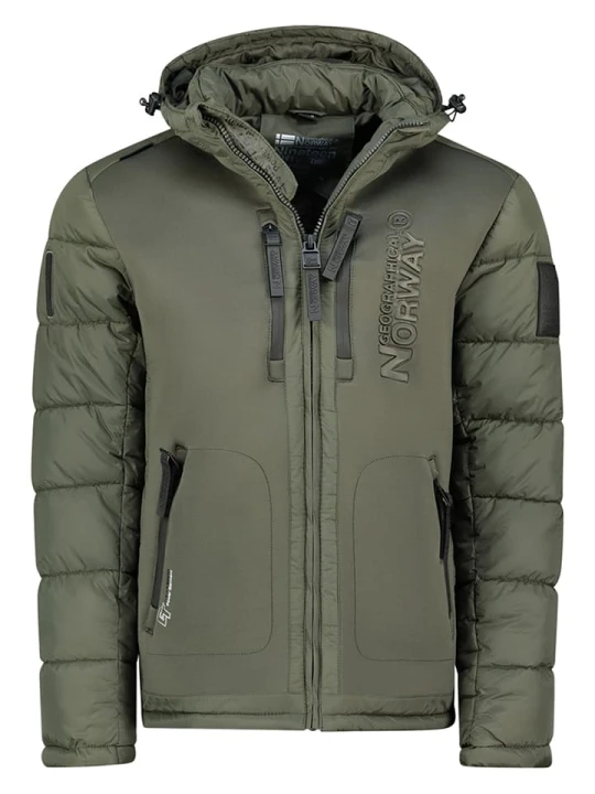 Zdjęcie produktu Geographical Norway Kurtka puchowa "Beachwood" w kolorze khaki rozmiar: S