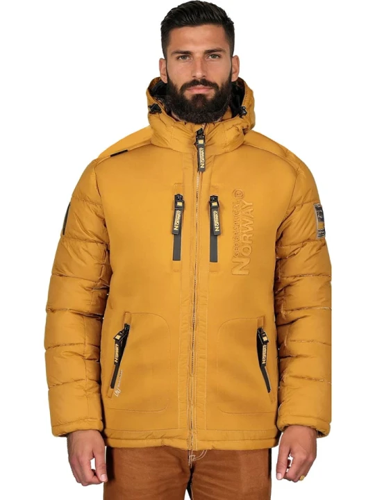 Zdjęcie produktu Geographical Norway Kurtka puchowa "Beachwood" w kolorze żółtym rozmiar: L