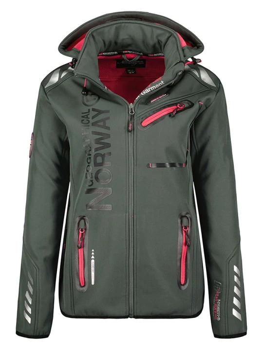 Zdjęcie produktu Geographical Norway Kurtka softshellowa "Reine" w kolorze khaki rozmiar: XXL