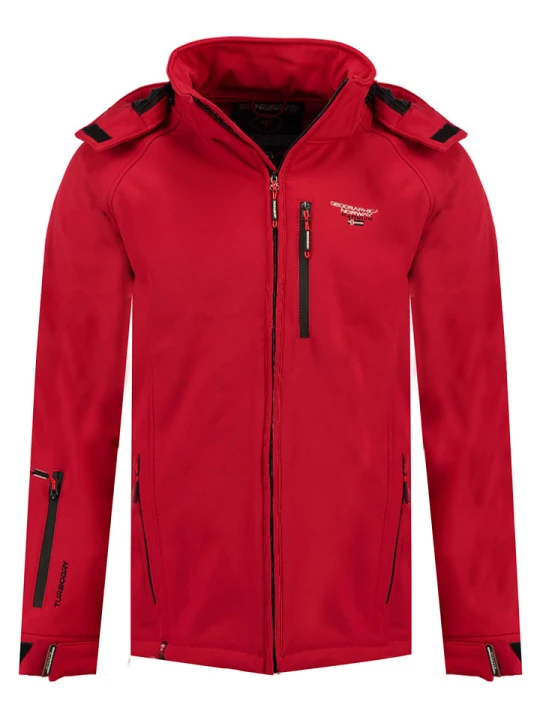 Zdjęcie produktu Geographical Norway Kurtka softshellowa "Taboo" w kolorze czerwonym rozmiar: S