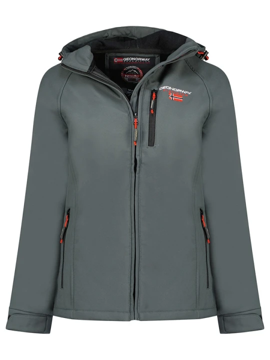 Zdjęcie produktu Geographical Norway Kurtka softshellowa "Tacer" w kolorze antracytowym rozmiar: S