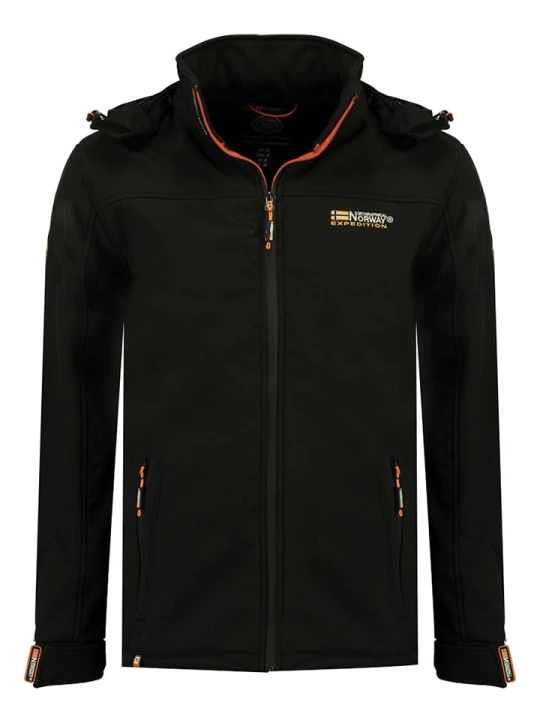 Zdjęcie produktu Geographical Norway Kurtka softshellowa "Takeni" w kolorze czarnym rozmiar: 140