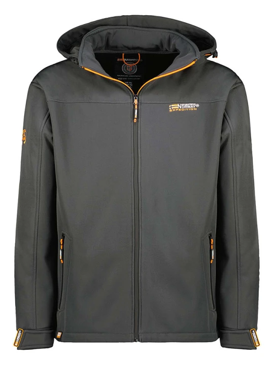 Zdjęcie produktu Geographical Norway Kurtka softshellowa "Takeni" w kolorze szarym rozmiar: 164