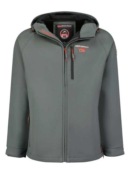 Zdjęcie produktu Geographical Norway Kurtka softshellowa "Takito" w kolorze antracytowym rozmiar: XL