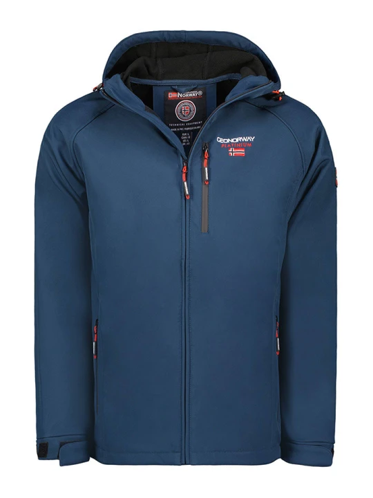Zdjęcie produktu Geographical Norway Kurtka softshellowa "Takito" w kolorze granatowym rozmiar: M