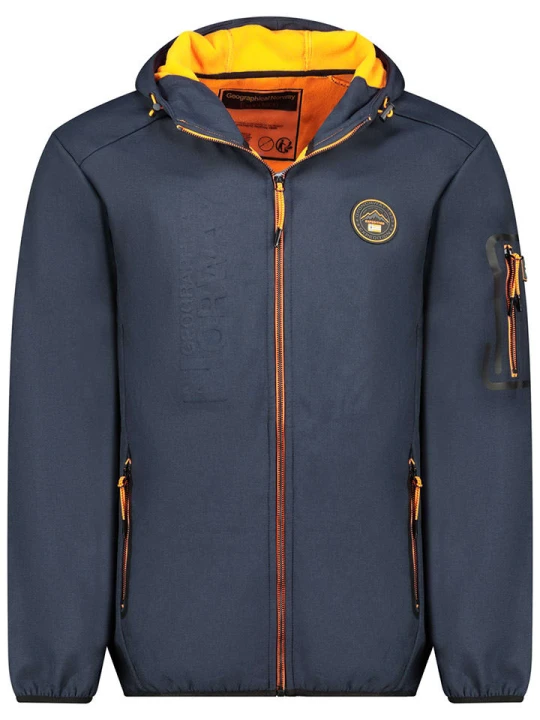 Zdjęcie produktu Geographical Norway Kurtka softshellowa "Tedro" w kolorze granatowo-pomarańczowym rozmiar: XL