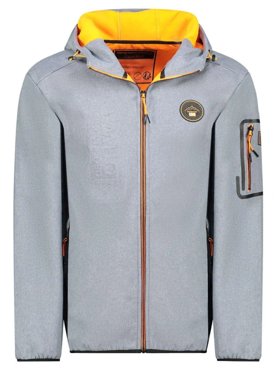 Zdjęcie produktu Geographical Norway Kurtka softshellowa "Tedro" w kolorze szaro-pomarańczowym rozmiar: M