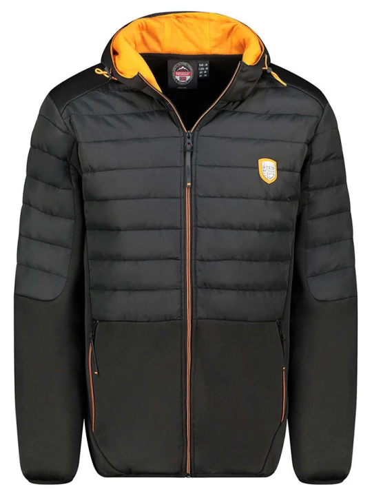 Zdjęcie produktu Geographical Norway Kurtka softshellowa "Tennis" w kolorze czarno-pomarańczowym rozmiar: S