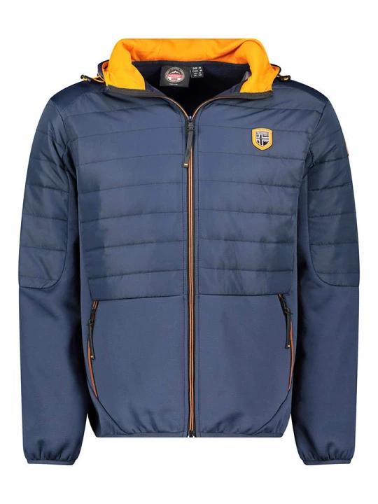 Zdjęcie produktu Geographical Norway Kurtka softshellowa "Tennis" w kolorze granatowo-pomarańczowym rozmiar: M