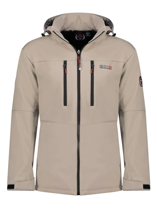 Zdjęcie produktu Geographical Norway Kurtka softshellowa "Timmex" w kolorze beżowym rozmiar: XL