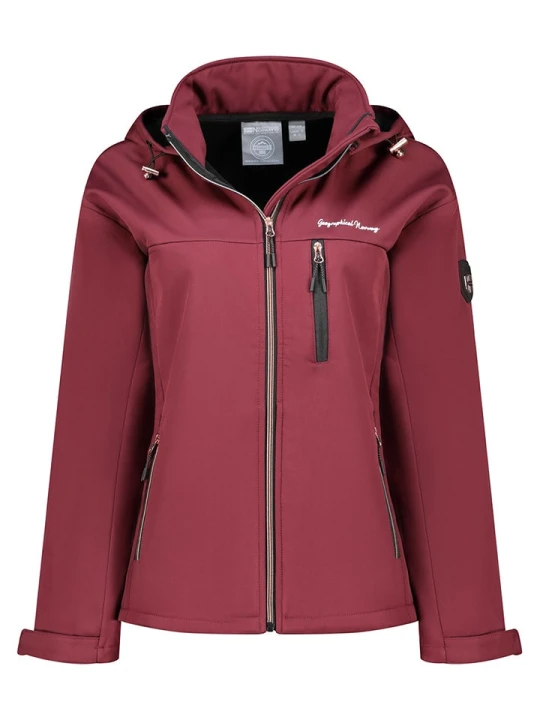 Zdjęcie produktu Geographical Norway Kurtka softshellowa "Tounia" w kolorze bordowym rozmiar: S