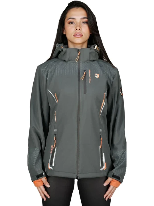 Zdjęcie produktu Geographical Norway Kurtka softshellowa "Trelina" w kolorze ciemnoszarym rozmiar: M