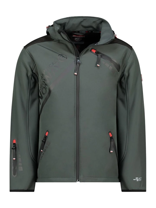 Zdjęcie produktu Geographical Norway Kurtka softshellowa "Twopac" w kolorze antracytowym rozmiar: S