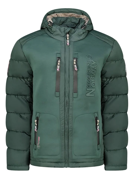 Zdjęcie produktu Geographical Norway Kurtka zimowa "Beachwood" w kolorze ciemnozielonym rozmiar: L