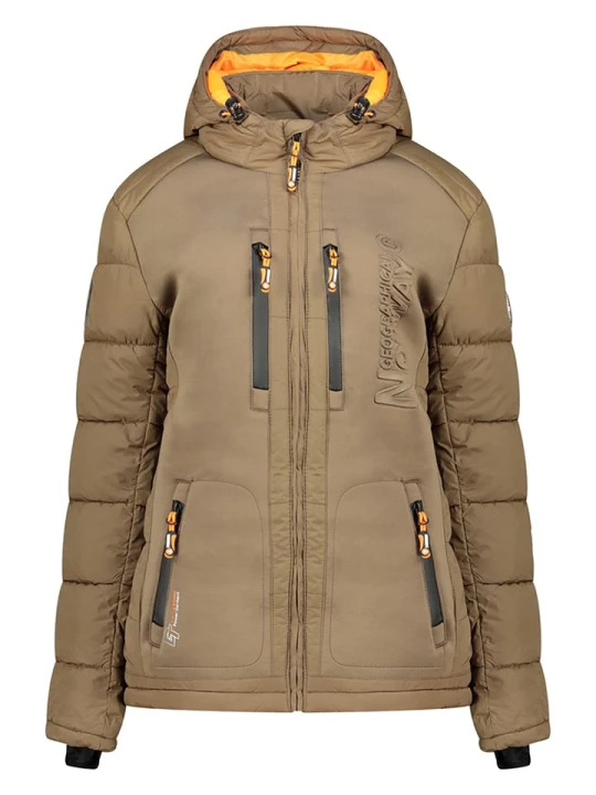 Zdjęcie produktu Geographical Norway Kurtka zimowa "Beachwood" w kolorze szarobrązowym rozmiar: S