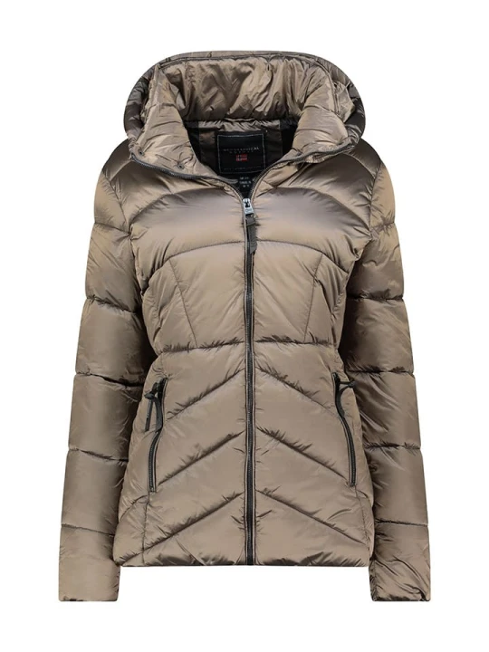 Zdjęcie produktu Geographical Norway Kurtka zimowa "Blanche" w kolorze szarobrązowym rozmiar: XL